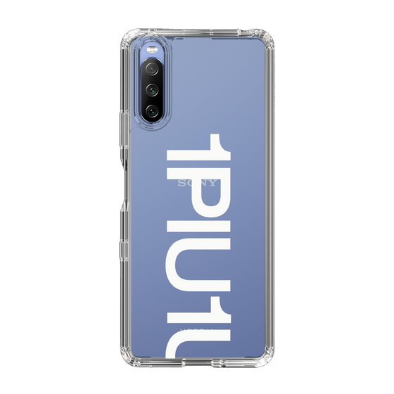 Slim Protection Case for SONY Xperia 10 III［ 1PIU1UGUALE3 - Logo Bold -White ］
