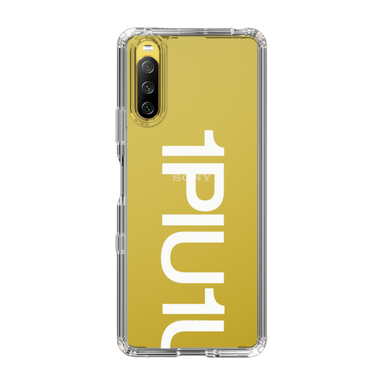 Slim Protection Case for SONY Xperia 10 III［ 1PIU1UGUALE3 - Logo Bold -White ］