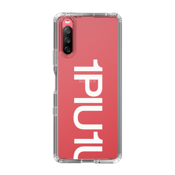 Slim Protection Case for SONY Xperia 10 III［ 1PIU1UGUALE3 - Logo Bold -White ］