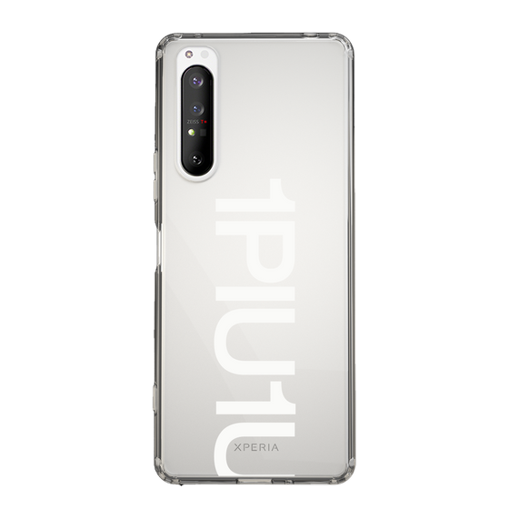 Slim Protection Case for SONY Xperia 1 II［ 1PIU1UGUALE3 - Logo Bold -White ］