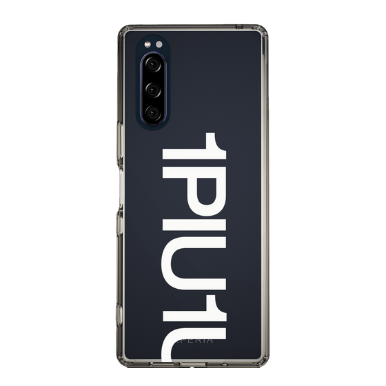 Slim Protection Case for SONY Xperia 5［ 1PIU1UGUALE3 - Logo Bold -White ］