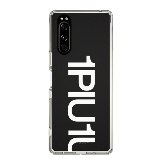 Slim Protection Case for SONY Xperia 5［ 1PIU1UGUALE3 - Logo Bold -White ］