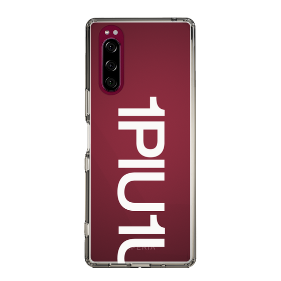 Slim Protection Case for SONY Xperia 5［ 1PIU1UGUALE3 - Logo Bold -White ］