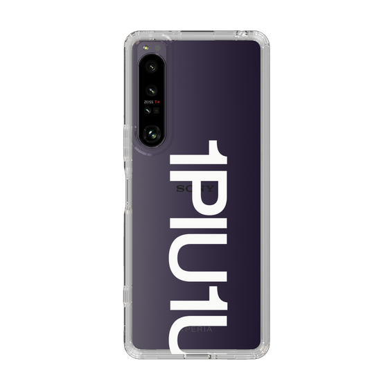 Slim Protection Case for SONY Xperia 1 IV［ 1PIU1UGUALE3 - Logo Bold -White ］