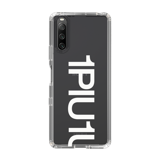 Slim Protection Case for SONY Xperia 10 IV［ 1PIU1UGUALE3 - Logo Bold -White ］