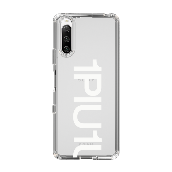 Slim Protection Case for SONY Xperia 10 IV［ 1PIU1UGUALE3 - Logo Bold -White ］