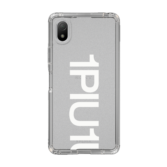 Slim Protection Case for SONY Xperia Ace III［ 1PIU1UGUALE3 - Logo Bold -White ］