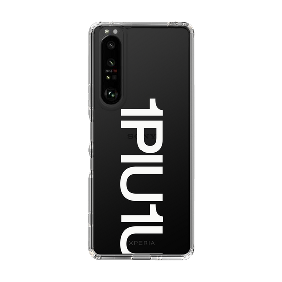 Slim Protection Case for SONY Xperia 1 III［ 1PIU1UGUALE3 - Logo Bold -White ］