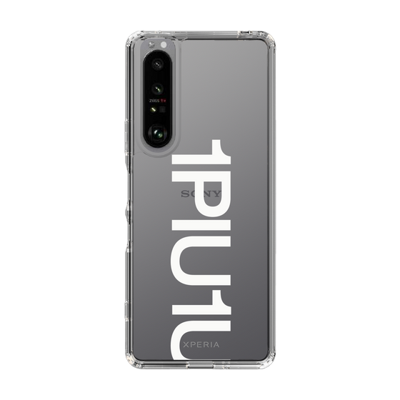 Slim Protection Case for SONY Xperia 1 III［ 1PIU1UGUALE3 - Logo Bold -White ］