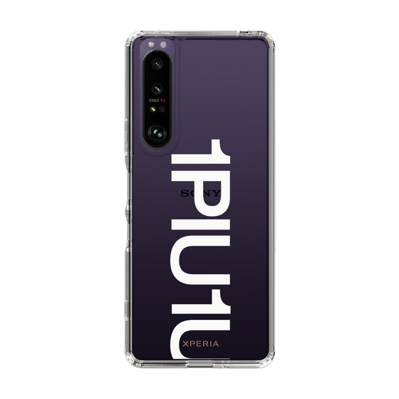 Slim Protection Case for SONY Xperia 1 III［ 1PIU1UGUALE3 - Logo Bold -White ］
