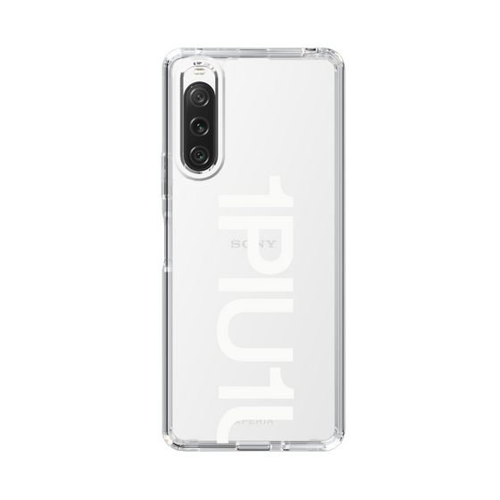 Slim Protection Case for SONY Xperia 10 V［ 1PIU1UGUALE3 - Logo Bold -White ］