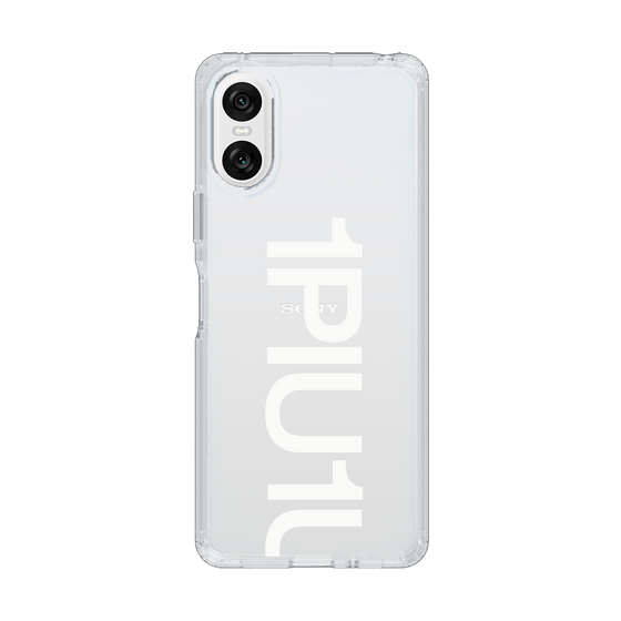 Slim Protection Case for SONY Xperia 10 VI［ 1PIU1UGUALE3 - Logo Bold -White ］