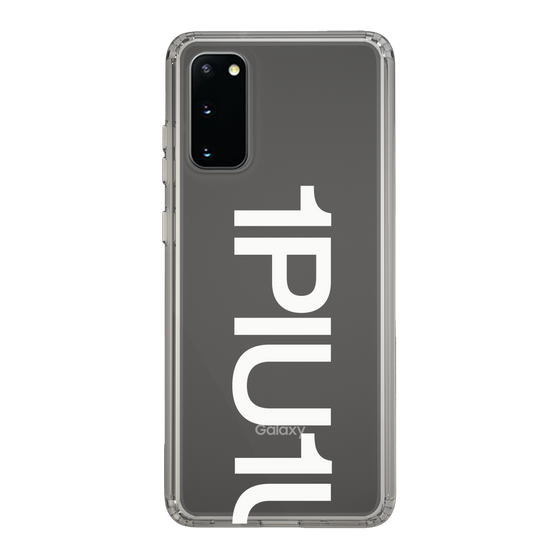 Slim Protection Case for Samsung Galaxy S20［ 1PIU1UGUALE3 - Logo Bold -White ］