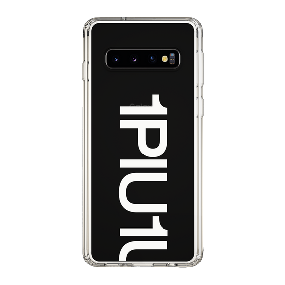 Slim Protection Case for Samsung Galaxy S10［ 1PIU1UGUALE3 - Logo Bold -White ］