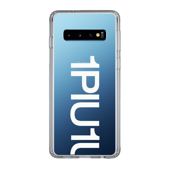 Slim Protection Case for Samsung Galaxy S10［ 1PIU1UGUALE3 - Logo Bold -White ］