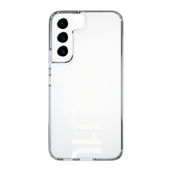 Slim Protection Case for Samsung Galaxy S22［ 1PIU1UGUALE3 - Logo Bold -White ］