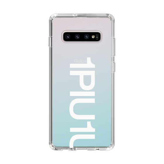 Slim Protection Case for Samsung Galaxy S10+［ 1PIU1UGUALE3 - Logo Bold -White ］