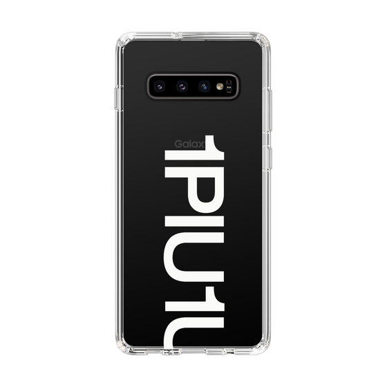 Slim Protection Case for Samsung Galaxy S10+［ 1PIU1UGUALE3 - Logo Bold -White ］