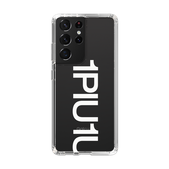 Slim Protection Case for Samsung Galaxy S21 Ultra 5G［ 1PIU1UGUALE3 - Logo Bold -White ］