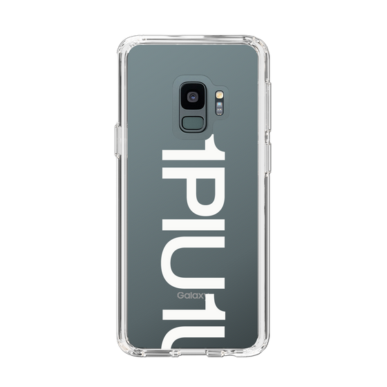 Slim Protection Case for Samsung Galaxy S9［ 1PIU1UGUALE3 - Logo Bold -White ］
