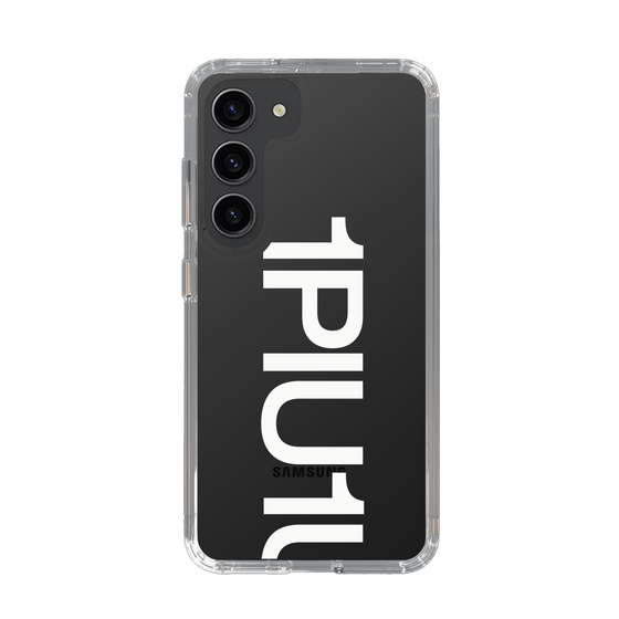 Slim Protection Case for Samsung Galaxy S23［ 1PIU1UGUALE3 - Logo Bold -White ］
