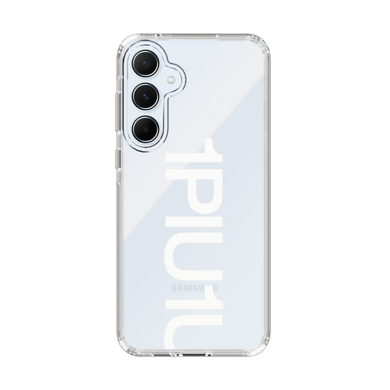 Slim Protection Case for Samsung Galaxy A55［ 1PIU1UGUALE3 - Logo Bold -White ］