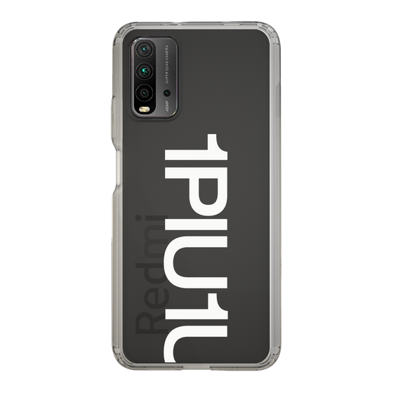 Slim Protection Case for Xiaomi Redmi 9T［ 1PIU1UGUALE3 - Logo Bold -White ］