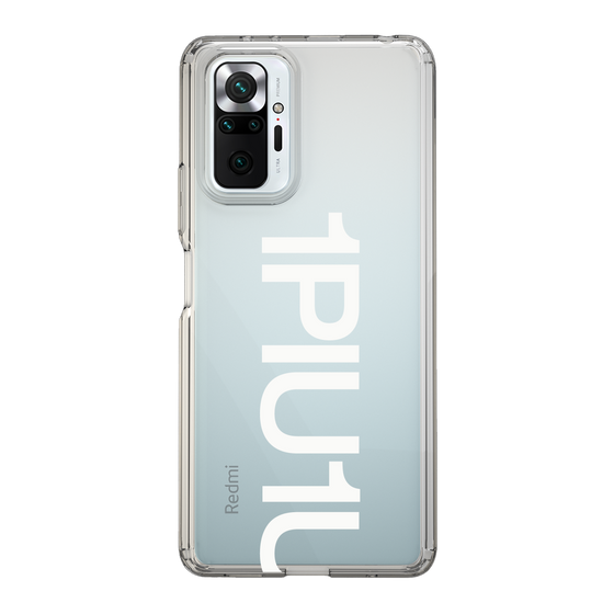 Slim Protection Case for Xiaomi Redmi Note 10 Pro［ 1PIU1UGUALE3 - Logo Bold -White ］