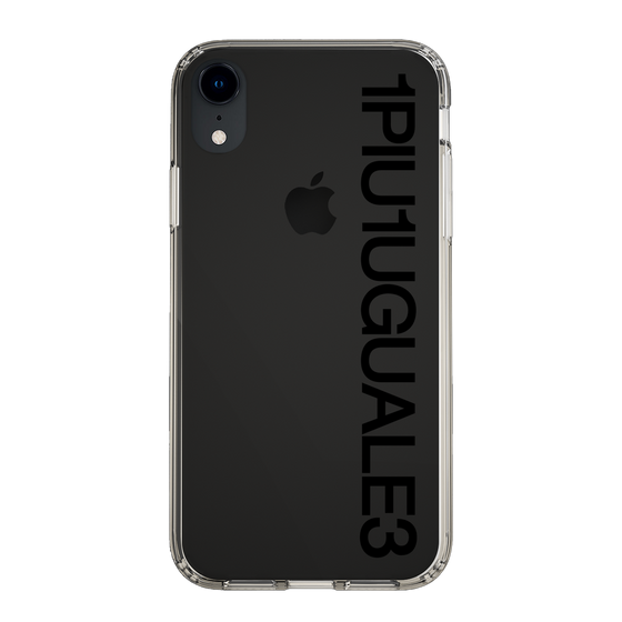 Slim Protection Case for Apple iPhone XR［ 1PIU1UGUALE3 - Logo - Black ］
