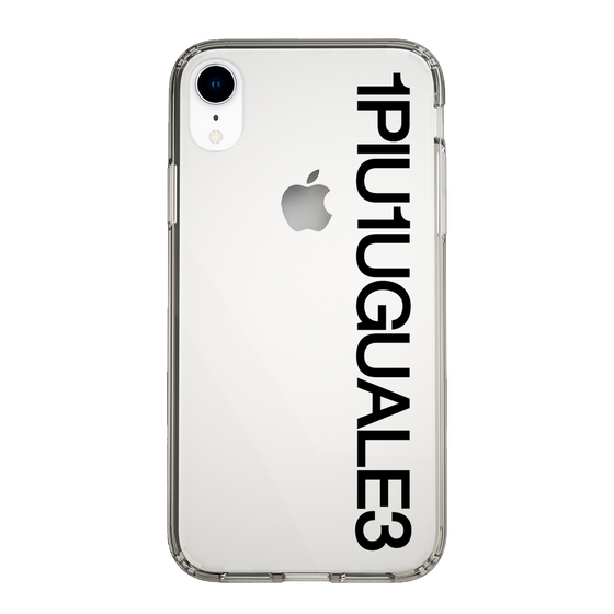Slim Protection Case for Apple iPhone XR［ 1PIU1UGUALE3 - Logo - Black ］