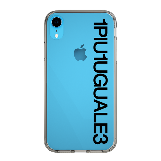 Slim Protection Case for Apple iPhone XR［ 1PIU1UGUALE3 - Logo - Black ］