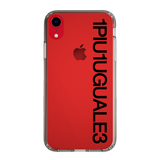 Slim Protection Case for Apple iPhone XR［ 1PIU1UGUALE3 - Logo - Black ］