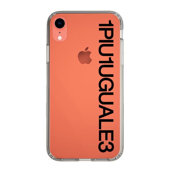 Slim Protection Case for Apple iPhone XR［ 1PIU1UGUALE3 - Logo - Black ］