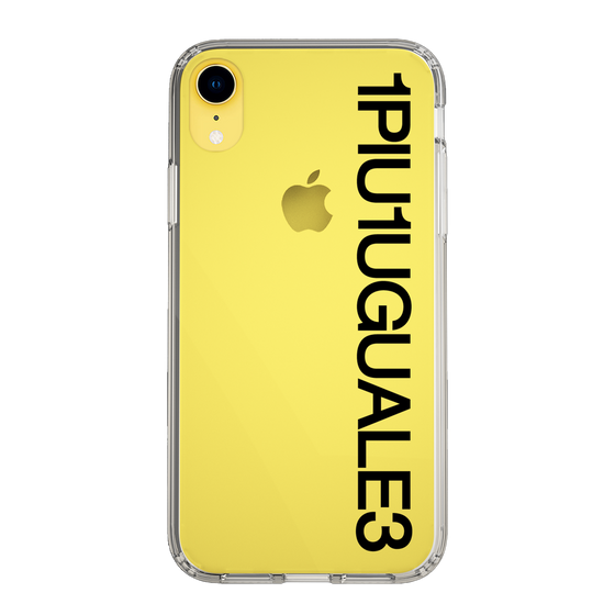 Slim Protection Case for Apple iPhone XR［ 1PIU1UGUALE3 - Logo - Black ］