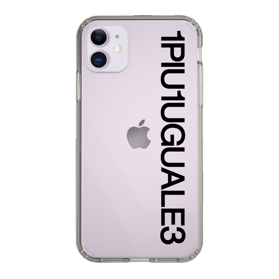 Slim Protection Case for Apple iPhone 11［ 1PIU1UGUALE3 - Logo - Black ］