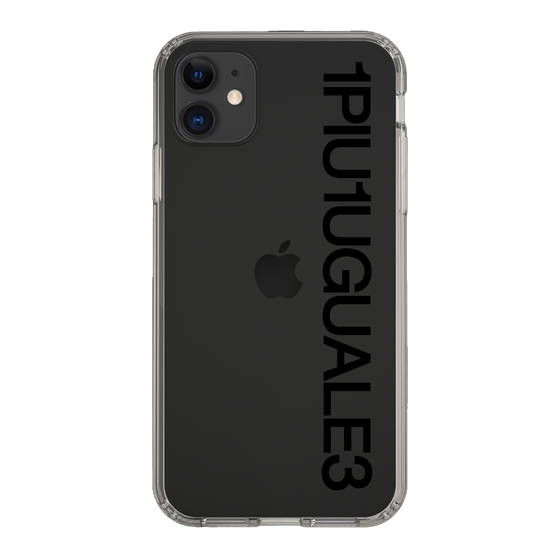 Slim Protection Case for Apple iPhone 11［ 1PIU1UGUALE3 - Logo - Black ］
