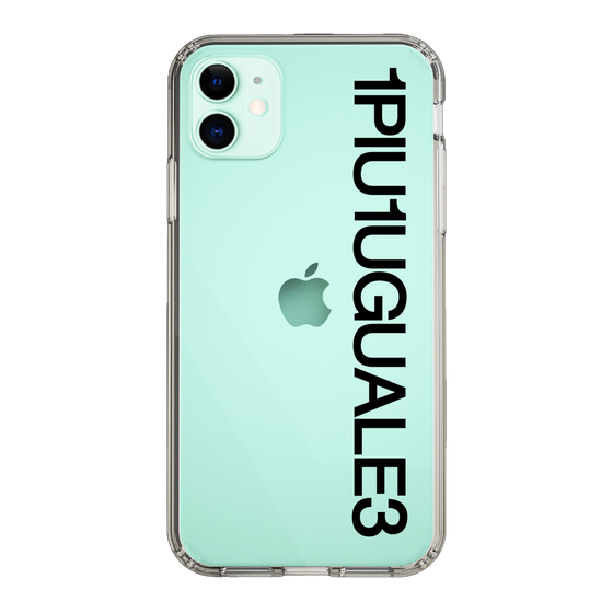 Slim Protection Case for Apple iPhone 11［ 1PIU1UGUALE3 - Logo - Black ］