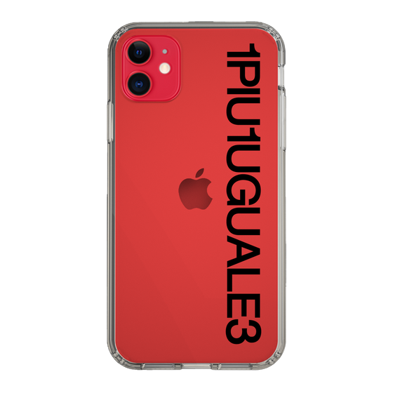 Slim Protection Case for Apple iPhone 11［ 1PIU1UGUALE3 - Logo - Black ］