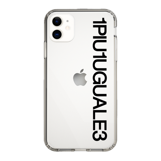 Slim Protection Case for Apple iPhone 11［ 1PIU1UGUALE3 - Logo - Black ］
