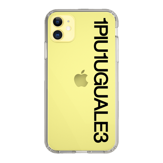 Slim Protection Case for Apple iPhone 11［ 1PIU1UGUALE3 - Logo - Black ］