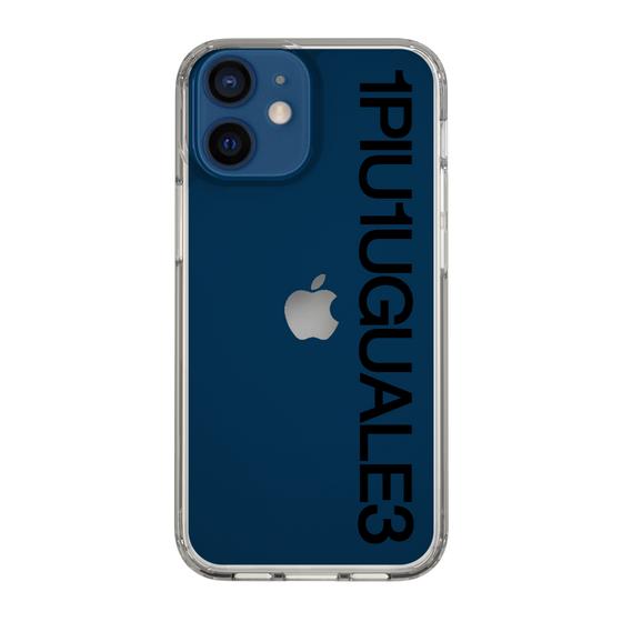 Slim Protection Case for Apple iPhone 12 mini［ 1PIU1UGUALE3 - Logo - Black ］