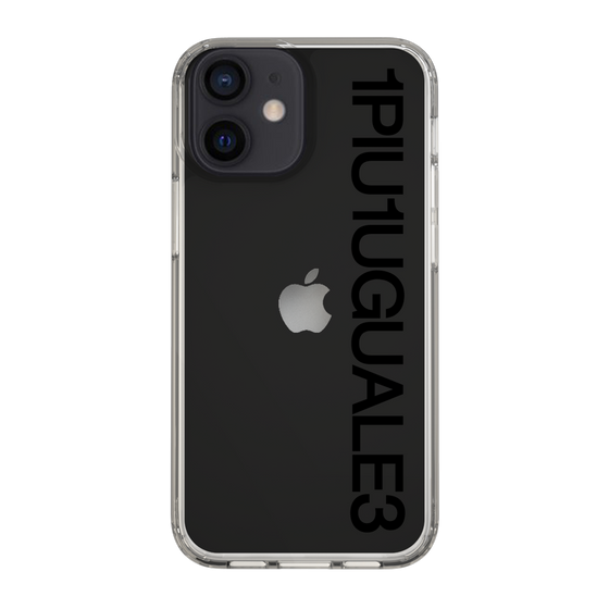 Slim Protection Case for Apple iPhone 12 mini［ 1PIU1UGUALE3 - Logo - Black ］