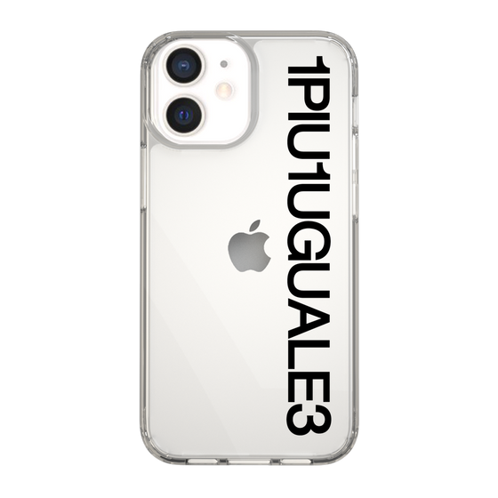 Slim Protection Case for Apple iPhone 12 mini［ 1PIU1UGUALE3 - Logo - Black ］
