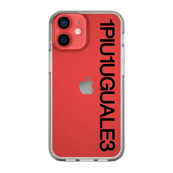 Slim Protection Case for Apple iPhone 12 mini［ 1PIU1UGUALE3 - Logo - Black ］