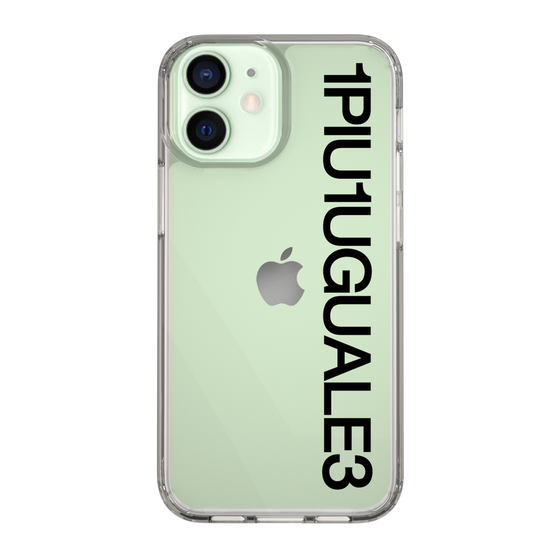 Slim Protection Case for Apple iPhone 12 mini［ 1PIU1UGUALE3 - Logo - Black ］