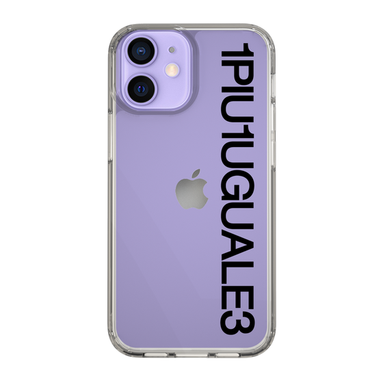 Slim Protection Case for Apple iPhone 12 mini［ 1PIU1UGUALE3 - Logo - Black ］
