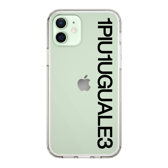 Slim Protection Case for Apple iPhone 12［ 1PIU1UGUALE3 - Logo - Black ］