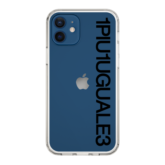 Slim Protection Case for Apple iPhone 12［ 1PIU1UGUALE3 - Logo - Black ］
