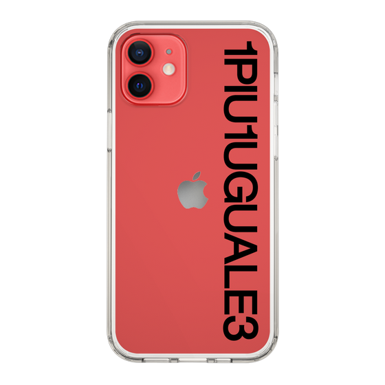 Slim Protection Case for Apple iPhone 12［ 1PIU1UGUALE3 - Logo - Black ］