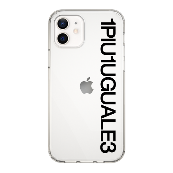 Slim Protection Case for Apple iPhone 12［ 1PIU1UGUALE3 - Logo - Black ］